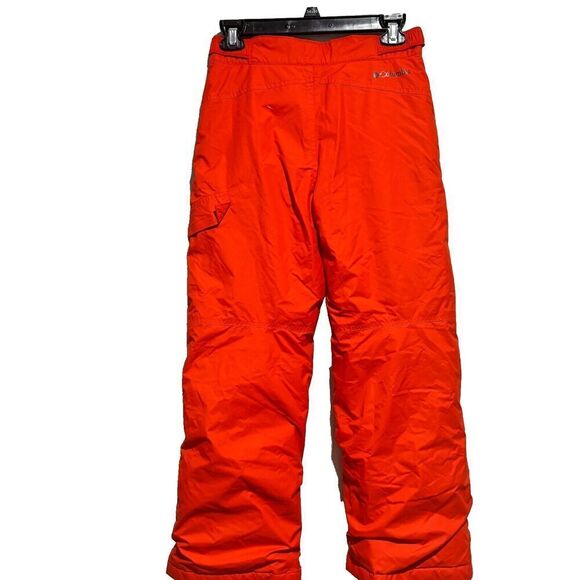 Columbia Unisex Kids Winter Sport Snow Pants Medium Orange Mid Rise Waterproof - Picture 5 of 14